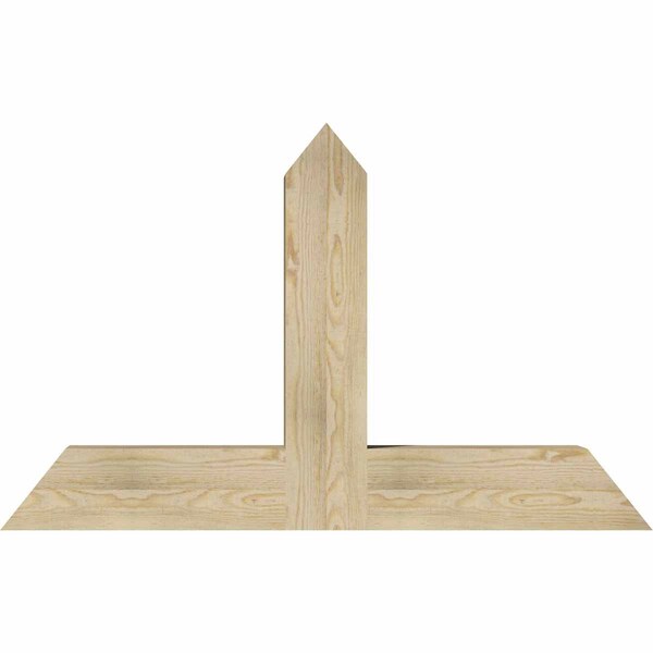 Ekena Millwork Portland Rough Sawn Timber Gable Bracket, Douglas Fir, 48"W x 30"H x 6"D x 6"F, 15/12 Pitch GBW048X30X0606POR00RDF - main
